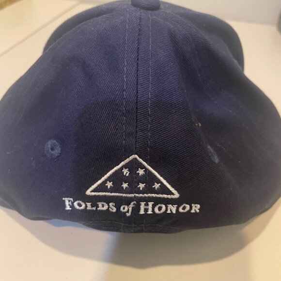 BUDWEISER BASEBALL CAP HONORING *FOLDS OF HONOR* CAMO BRIM Brand New Adjustable - Picture 2 of 2